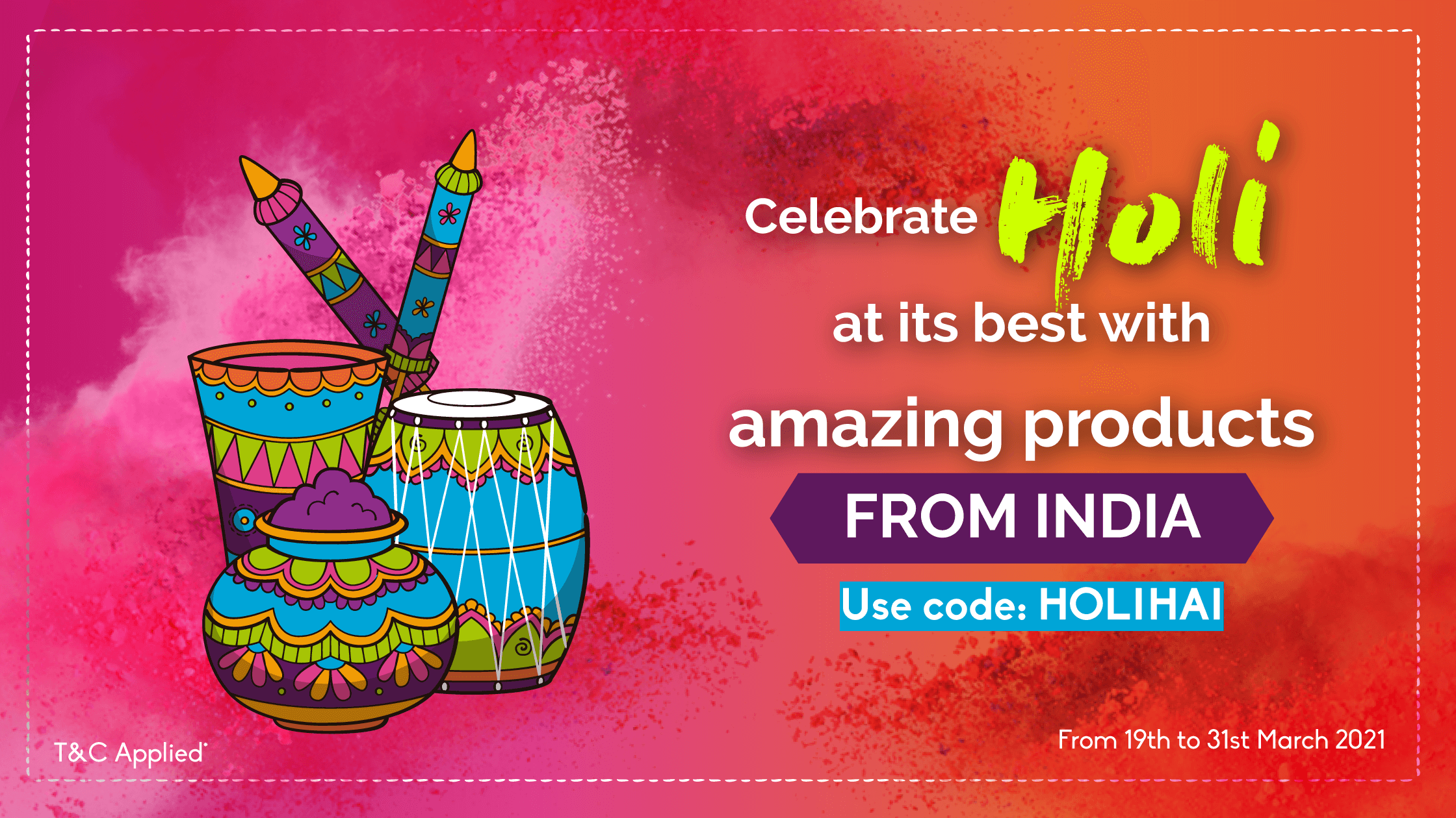 Healthy Treat Wholesome Celebrations Holi Gift Hamper with Thandai & Herbal  Gulal | Holi Gift Box